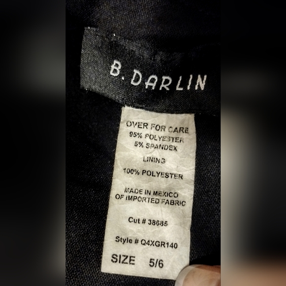 B Darlin halter top midi black sequin black formal JRs 5/6 - Picture 5 of 5